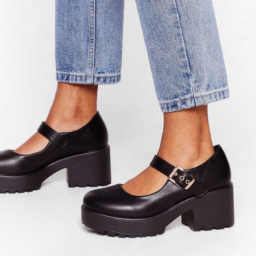 Nastygal Block Heel Mary Janes
